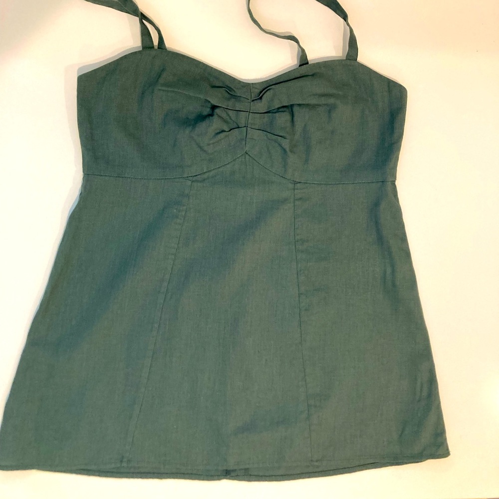 Patagonia top, adjustable straps. Green. Size 4..